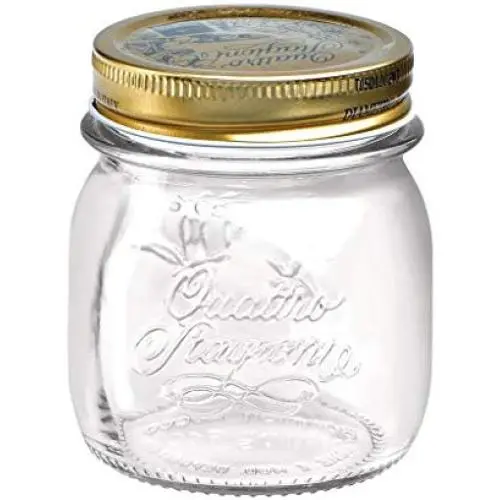 Bormioli Rocco Set Of 4 Food Preserve Jars With Airtight Screw Lid From Quattro Stagioni Jar Size: 250Ml Bormioli Rocco Set Of 4 Food Preserve Jars With Airtight Screw Lid From Quattro Stagioni Jar Size: 250Ml