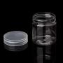 Milue 5cm OD Clear Strong PET Round Food Storage Container Jar Sealed with Clear Lid