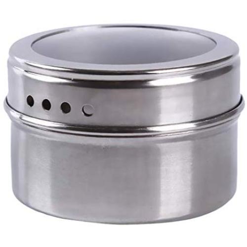 Cngstar Stainless Steel Magnetic Spice Rack Pot Herb Tin Jar Storage Holder Cook Stand Kitchen Accessories Tools