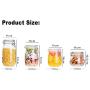 ZXYWW Glass Kitchen Canisters with Airtight Lids, Food Storage Jar for Kitchen/Bathroom/Pantry Organization, Ideal for Flour/Sugar/Coffee/Candy/Snack and More,1000ml