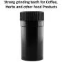 Rx Herb Jar Built-In Multi-Use Vacuum Seal Portable Storage Resistant Container, Black