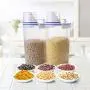 Rice Storage Container by ALZERO, Rice Storage Bin Cereal Containers Dispenser with BPA Free Plastic + Airtight Design + Measuring Cup + Pour Spout (2KG Capacities)