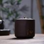 Traditional Purple Clay Ceramic Tea Jar Kitchen Storage Jars Sugar Bowl Little Monk Pattern Storage Containers Home Decor Art,Wu