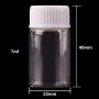 5ml 6ml 7ml 10ml 14ml Mini Clear Glass Bottles With White Plastic Screw Cap Empty Spice Bottles Jars DIY Crafts Vials,5ml