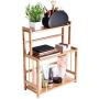 Fine 3-Tier Standing Spice Rack,Kitchen Countertop Storage Organizer, Spice Bottle Jars Rack Holder Bamboo Bathroom Countertop Holder Storage Organizer Shelf