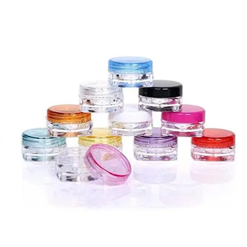 20 Stück 5g/5ml Quadratische Boden Form Kosmetik Probenbehälter Leere Behälter Flaschen für Kosmetik, Lidschatten, Nägel, Puder, Creme
