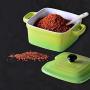 LQQGXLCondiment bottle, jar condiment storage box Spice jar sugar bowl sugar bowl with lid ceramic sugar jar condiment jar seasoning box set with lid spoon and tray