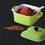 LQQGXLCondiment bottle, jar condiment storage box Spice jar sugar bowl sugar bowl with lid ceramic sugar jar condiment jar seasoning box set with lid spoon and tray