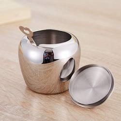 Seasoning Jar, Maserfaliw Stainless Steel Sugar Spice Seasoning Jar Pot Condiment Container Kitchen Gadget - Silver, Recyclable, Suitable For Holiday Gifts In The Outing and Indoors.