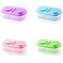 Kitchen Food Storage Jar Airtight Food Storage 4 Pack Plastic Fridge Microwav Food Storage Box Container Set with Lids 2 Divided Boxes Good Tightness, Moistureproof and Preservation Store Dried Food,