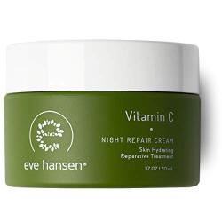 Eve Hansen Dermatologist Tested Vitamin C Face Cream | Premium Hypoallergenic Moisturizer | Fragrance Free Anti-Aging Night Cream for Dark Circles, Fine Lines, and Acne Scars | 1.7 oz