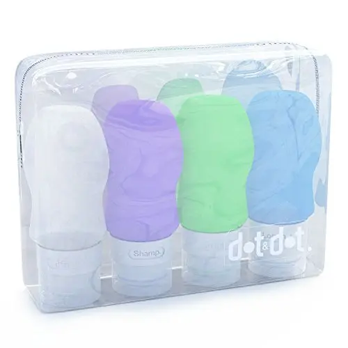 Ensembles de 4 contenants Dot&Dot - 2 oz, étanches, pour les voyages et les petits espaces. Ensembles de 4 contenants Dot&Dot - 2 oz, étanches, pour les voyages et les petits espaces.