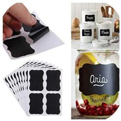 36pcs/lot Waterproof Bottle Jar Stickers Labels Rewritable Home Kitchen Jars Stickers Blackboard Labels Tags