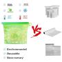 Reusable Silicone Food Bags Food Grade Food Storage Bags Lunch Sandwiches Bags for Vegetable, Fruit, Meat, Milk , Snack - FDA Approved Silicone Bags Ideal for Freeze Steam Heat Sous vide and Microwave