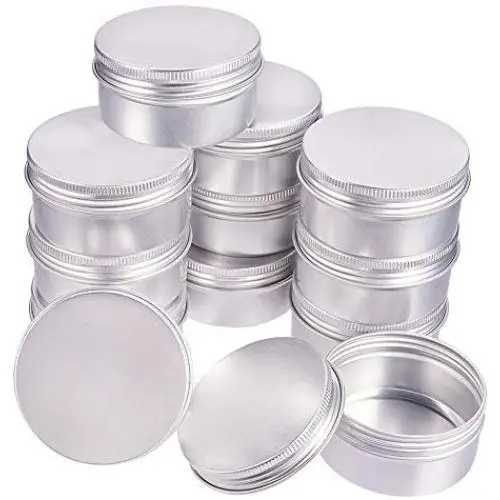 BENECREAT 12 Pack 2.7 OZ Tin Cans Screw Top Round Aluminum Cans Screw Lid Containers - Great for Store Spices, Candies, Tea or Gift Giving (Platinum) BENECREAT 12 Pack 2.7 OZ Tin Cans Screw Top Round Aluminum Cans Screw Lid Containers - Great for Store Spices, Candies, Tea or Gift Giving (Platinum)