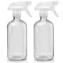 Glass Spray Bottles Empty 16oz Boston Round Bottle Refillable Container for Essential Oils with Funnel Lables Cleaning Products Aromatherapy Lotions Liquid Soaps (WhiteWhite)