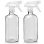Glasprayflaschen, leer, 473ml (16oz) Boston-Form, Nachfüllbarer Behälter für ätherische Öle mit Funnellabeln für Reinigungsmittel, Aromatherapie-Lotionen, Flüssigseifen (Weiß)