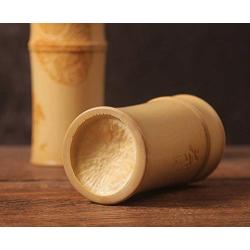 Handmade Bamboo Storage Box Kitchen Tea Container Jar Cans Organizer Spice Round Vacuum Caps Seal Canister,Beige