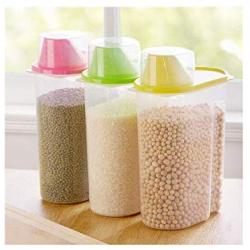 Plastic Food Kitchen Container Sealed Crisper Grains Tank Storage Kitchen Sorting Rice Storage Box Container Jars Blue 2.5L
