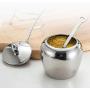 MAGOYY 304 Stainless Steel Seasoning Jar Set Chili Oil Salt Tank Kitchen Storage Bottle Home Kitchen Spice Rack Combination Space Save Must Have