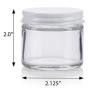 Clear Thick Glass Straight Sided Jar with Optional Multiple color Metal Airtight Lid - 2 oz / 60 ml (12 pack) + Spatulas
