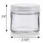 Clear Thick Glass Straight Sided Jar with multiple color optional Metal Airtight Lid - 2 oz / 60 ml (6 pack) + Spatulas