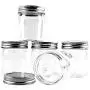 Bouteilles en plastique transparentes de 240 ml Novelinks avec couvercles à vis - Contenants vides ronds réutilisables pour le stockage de la cuisine et de la maison - BPA Free (Lot de 8) Bouteilles en plastique transparentes de 240 ml Novelinks avec couvercles à vis - Contenants vides ronds réutilisables pour le stockage de la cuisine et de la maison - BPA Free (Lot de 8)
