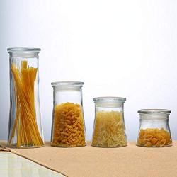 Glass Sealed Jars, Kitchen Household Grain Containers, Storage Spices/Pasta/Oatmeal/Coffee Beans