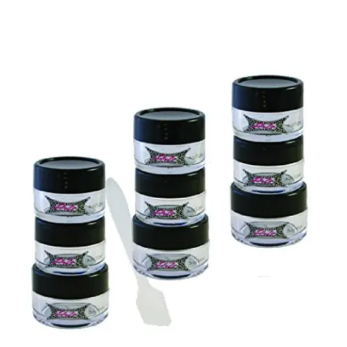 LollyZip Boîtes de Crèmes Transparents en Acrylique, Jeu de 6 Boîtes de 0,4 oz, 3 Boîtes de 0,5 oz et Spatule (LZ3JAR) LollyZip Boîtes de Crèmes Transparents en Acrylique, Jeu de 6 Boîtes de 0,4 oz, 3 Boîtes de 0,5 oz et Spatule (LZ3JAR)