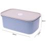 Whitelotous Easy Find Lid Food Storage Container Large Cereals Sealed Jar Refrigerator Fresh Nuts Retail Moisture Proof Box(Blue)