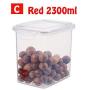 Taimot Plastic Food Storage Box with Lids, Square Kitchen Storage Jar Five Grains Miscellaneous Grains Crisper Dried Fruit Milk Powder Sealed Can With scale