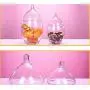 Bocal en verre transparent avec couvercle pour stockage des grains, bouteille de rangement pour cuisine, pot de décoration en cristal, réservoir de stockage de grains, 17x33cm Bocal en verre transparent avec couvercle pour stockage des grains, bouteille de rangement pour cuisine, pot de décoration en cristal, réservoir de stockage de grains, 17x33cm