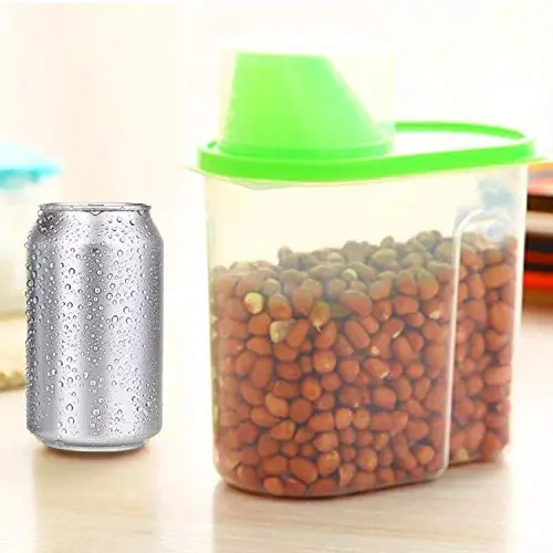 Contenants de Rangement Alimentaire HENWERD Airtight, Doseur de Céréales, Pâtes, Farine, Couvercle Facile à Verser, Ustensiles de Cuisine (H,S) Contenants de Rangement Alimentaire HENWERD Airtight, Doseur de Céréales, Pâtes, Farine, Couvercle Facile à Verser, Ustensiles de Cuisine (H,S)