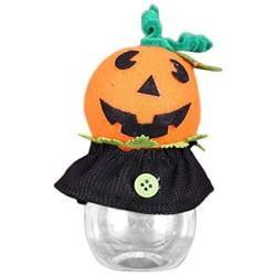 Transer Halloween Candy Box, Happy Halloween Party Transparent Bottle Favors Sweets Gift Storage Case Jar (A)