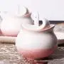 OPaida Spice Jars (Set of 3), Seasoning Storage, 3 Spice Jars + 1 Tray (with Spoon), Salt/Pepper/Sesame/Coffee Storage, Creative Home Gifts,Pink