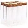 Ensemble de 5 flacons en verre transparent de 50ml avec bouchons en liège, idéal pour le stockage de petites bouteilles, les tests, le bricolage, la décoration de mariage, les cadeaux. Ensemble de 5 flacons en verre transparent de 50ml avec bouchons en liège, idéal pour le stockage de petites bouteilles, les tests, le bricolage, la décoration de mariage, les cadeaux.