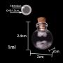 | Storage Bottles & Jars | 50pcs Transparent Ball Glass Bottle Jars Vials Wishing Bottle Cute Art Bottles with Corks Stopper DIY craft gift | by HUDITOOLS | 1 PCs
