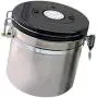 Edelstahltight-Behälter mit CO2-Ventilkappe & Datumsverfolgungswürfel und Arretierungsklammer für Küche, Kaffeebrühen-Vault-Glasbehälter, Silber, 5 Zoll