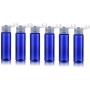 erioctry 6PCS 30ML/1Oz Empty Plastic Squeeze Bottles Essential Oil Bottle with Flip Cap Sample Travel Bottle Cosmetic Make Up Packaging Bottles Container Holder (Blue)