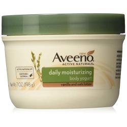 Aveeno Daily Moisturizing Yogurt Body Lotion for Dry Skin with Vanilla Scent & Soothing Oat, 7 oz (Pack of 2)