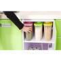 Poniu Storage Tank Dry Dried Cereal Pasta Flour Dispenser Container with Measuring Cup Plastic Storage Jars Boxes (Green, S)