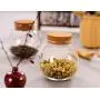 500ml/17oz Round Clear Glass Jar Food Wood Storage Jars Containers With Wood Cork Stopper Kitchen Snack Sealed Can for Tea Coffee Beans Candy Nuts Dry Flower 500ml/17oz Round Clear Glass Jar Food Wood Storage Jars Containers With Wood Cork Stopper Kitchen Snack Sealed Can for Tea Coffee Beans Candy Nuts Dry Flower