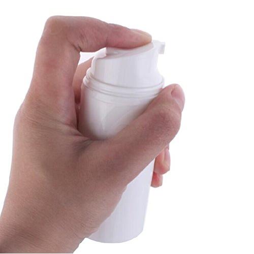 3PCS 100ml Empty Refillable White Airless Pump Bottle Airless Vacuum Pump Cream Lotion Bottle For Toiletries Liquid Container Lightweight Leak Proof Shockproof Travel