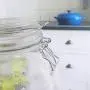 TOPBATHY 1 Pc Premium Durable Clear Seal Jar Glass Jars with Stainless Steel Lids Storage