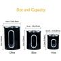 EASEASE Stainless Steel Airtight Storage Canisters for Coffee Beans,Tea and Sugar with Window  (Set of 3),(Black)