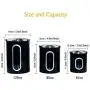 EASEASE Stainless Steel Airtight Storage Canisters for Coffee Beans,Tea and Sugar with Window  (Set of 3),(Black)