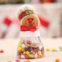 Candy Jar, Wllsagl Xouwvpm Christmas Candy Transparent Sealed Pp Cans ChildrenS Gift Bear Doll Xmas Cute Home Children Canday Jar Storage (Brown A)