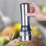JUSTDOLIFE Electric Pepper Grinder Stainless Steel Double Sized Spice Mill Durable Salt Grinder