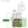 Kleine Glasbehälter mit Deckeln, 3 oz Gewürzbehälter - Dichtungsgummi und Schieбедerdeckel für Zuhause und Küche, Kleine Glasbehälter mit Deckeln für Partygeschenke (24er Packung)