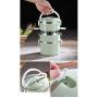 Thermos Food Jar Thermos Stainless Food Flask,Leak Proof Insulated Food Containers,With Spoon And Portable Bag,Multi-storey (Color : Pink, Size : 1000ML)